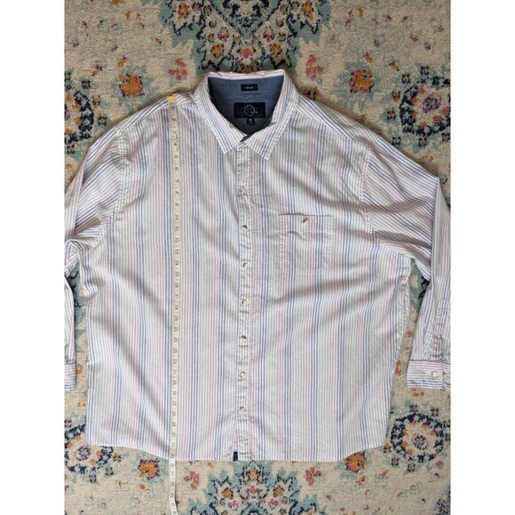 Even Tide Men's Striped Linen/Cotton Blend Button-Up Shirt‎ - 3XL - Picture 8 of 11